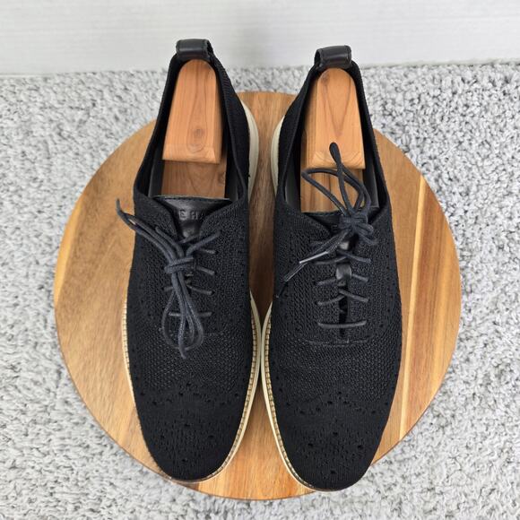 Cole Haan Mens 10.5M Original Grand Black Stitchlite Wingtip Casual Oxford Shoe main image 10
